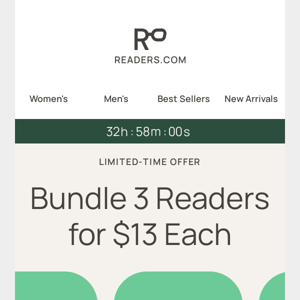 Buy 3 Readers Each for $13