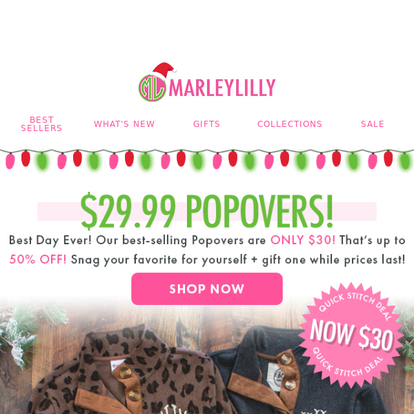 Just in time for Christmas! 🎁 Popover SALE!