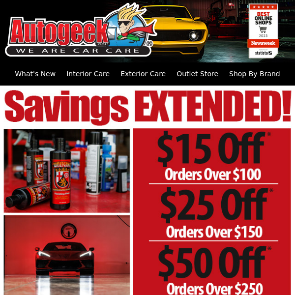 Up To $50 Off Your Order - Sale Extended!