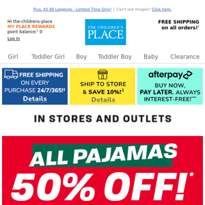 The Children's Place, SHOP 50% OFF HOLIDAY PJS (🔥DEAL)