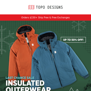 SALE: PrimaLoft® Insulated Outerwear