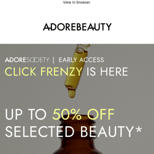 Early access | up to 50% off select beauty*