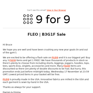 FLEO | Our biggest sale yet! Ends today.