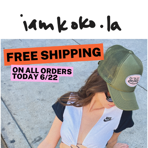 FREE SHIPPING ON ALL ORDERS TODAY ONLY 😱