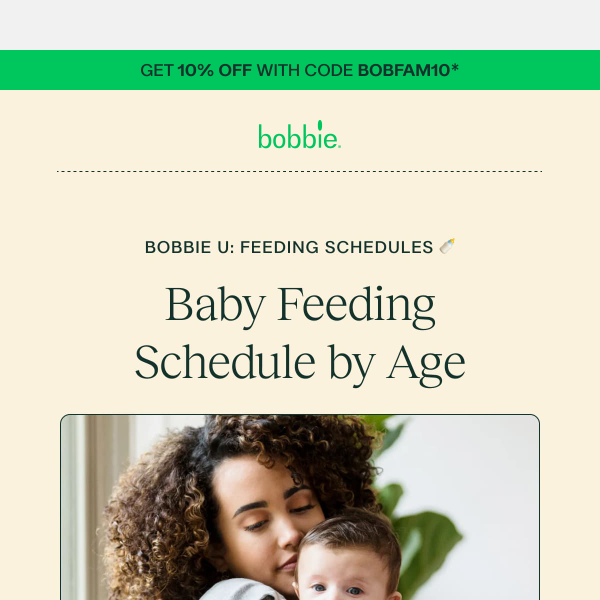 Your first year feeding schedule 🗓️