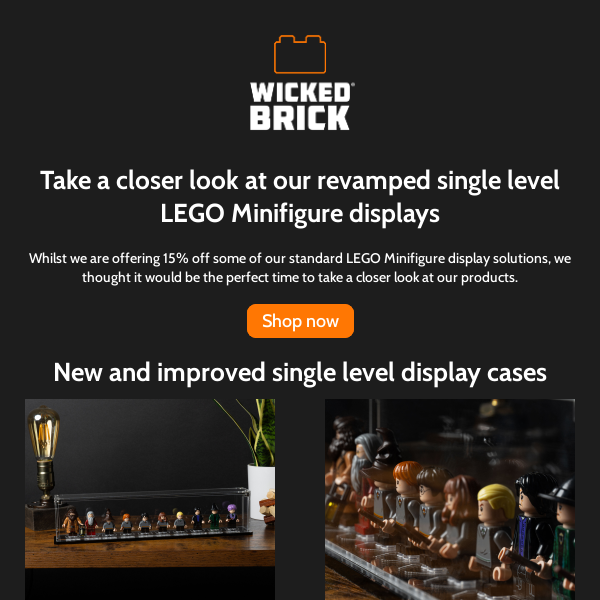 Meet our revamped Minifigure single level displays
