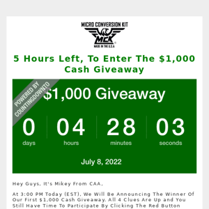 🕗 5 Hours Left, CAA USA $1,000 Cash Giveaway 🕗