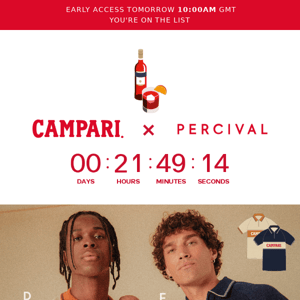 Launching Tomorrow | CAMPARI x Percival