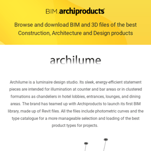 Download BIM files of the best overseas brands available on Archiproducts