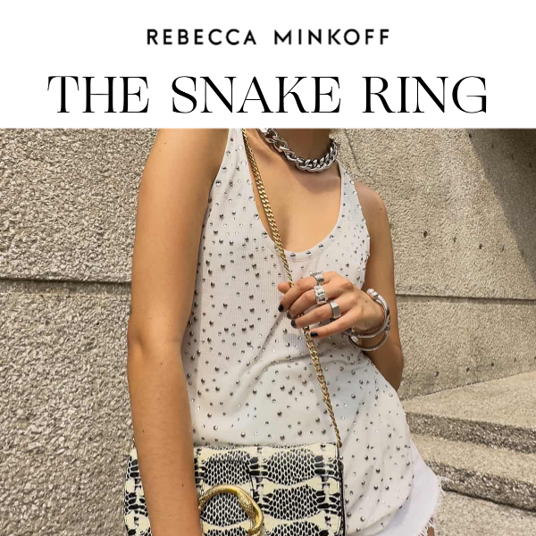 Rebecca Minkoff Snake Ring Leather Chain Crossbody Bag
