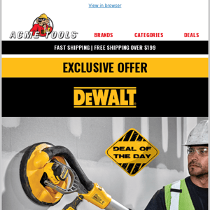 Today's DEWALT deal of the day!