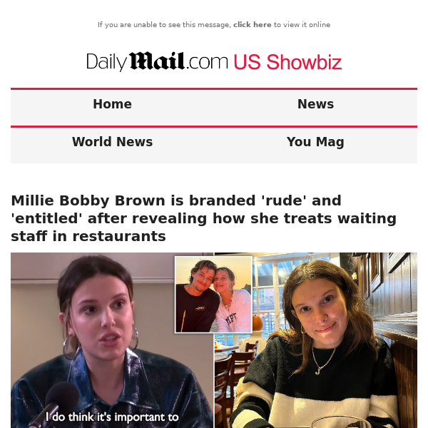 Millie Bobby Brown is branded 'rude' and 'entitled' after revealing how she treats waiting staff in restaurants