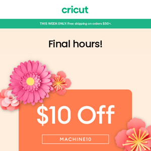 Your $10 Off + Cricut Machine Deals = 💜🤑