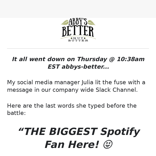 “spotify wrapped” battle breaks out at Abby’s HQ 🫣