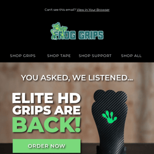 Elite HD Grips are BACK 💥