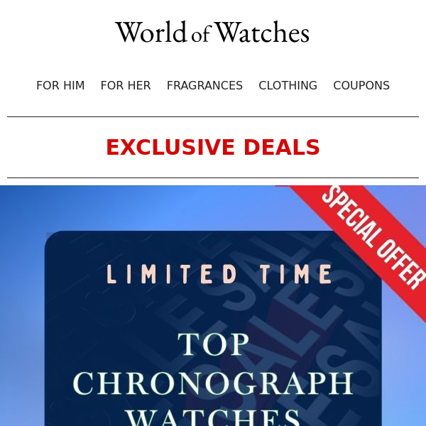 💫SPECIALS: Chronograph Watch Sale