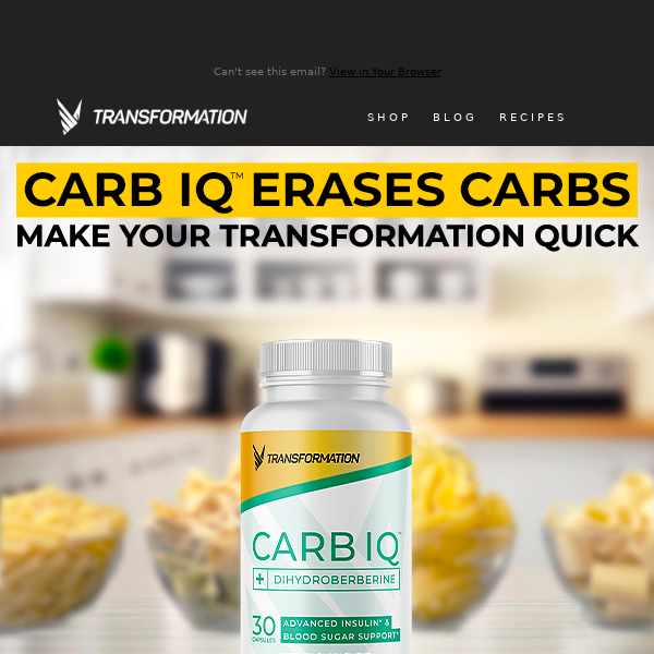 Erase Carbs & Get Your Bod Ready For Summer