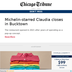 Michelin-starred Claudia closes in Bucktown