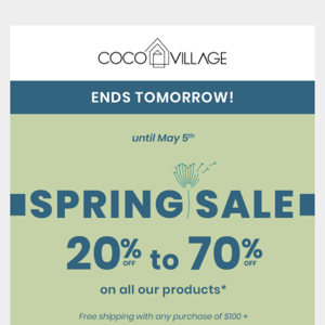 ⚡ Spring Sale - Ending tomorrow