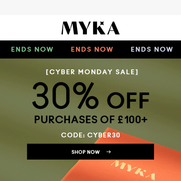 30% Off Cyber Monday ENDS NOW