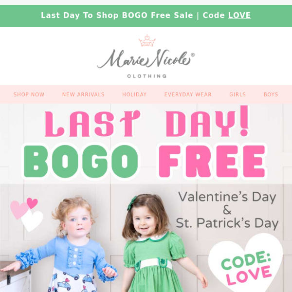 FINAL DAY: 💕 BOGO Free Valentine's and St. Patty's 🍀