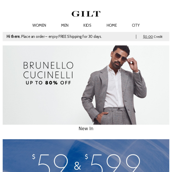 New Brunello Cucinelli Up to 80% Off | $59 & $599 for 2 Days