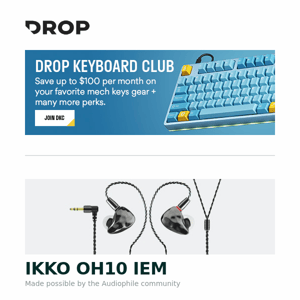 IKKO OH10 IEM, Sennheiser Momentum 4 Wireless Headphone, AC Keys ShokoCat Artisan Keycap and more...