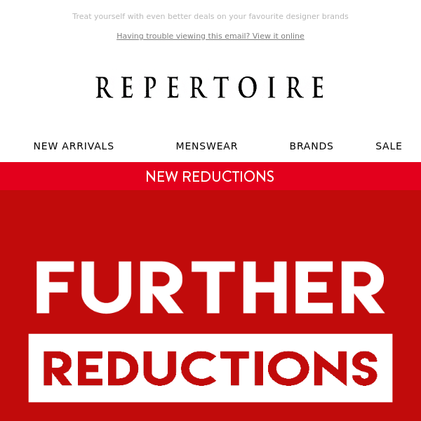 FURTHER REDUCTIONS | Up to 70% Off