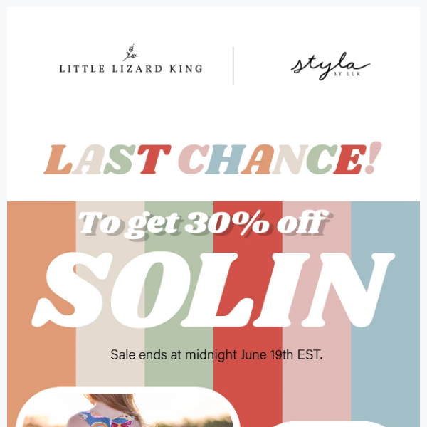 Hurry! 30% Off Solin Dress Pattern Ends tonight!!