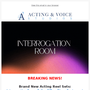 Breaking News: NEW Acting Reel Sets!