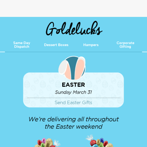 Reminder: Easter next week!