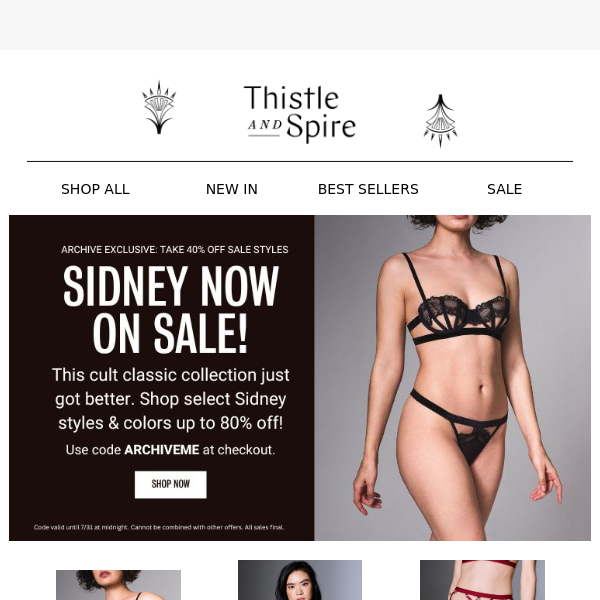 ARCHIVE SALE: Take 40% off Sidney + More! - Thistle & Spire