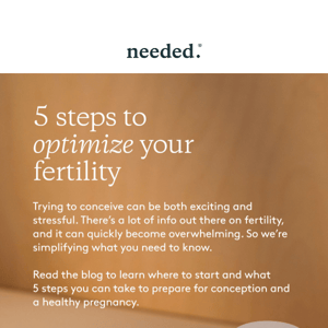 5 steps to optimize your fertility