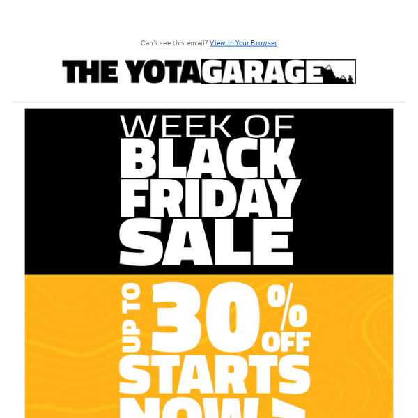 Black Friday Week Sales Start Now!