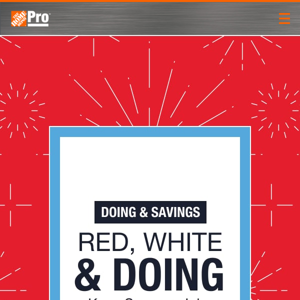 Savings Inside > Red, White & Jobs Done