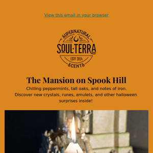 Uncover Halloween Surprises with The Mansion on Spook Hill Candle! 🦇