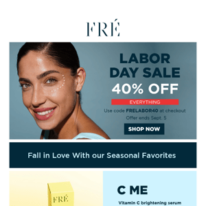 Enjoy 40% OFF for Labor Day 🍂