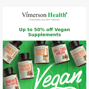 Up to 50% off our Vegan Supplements🥳🤩