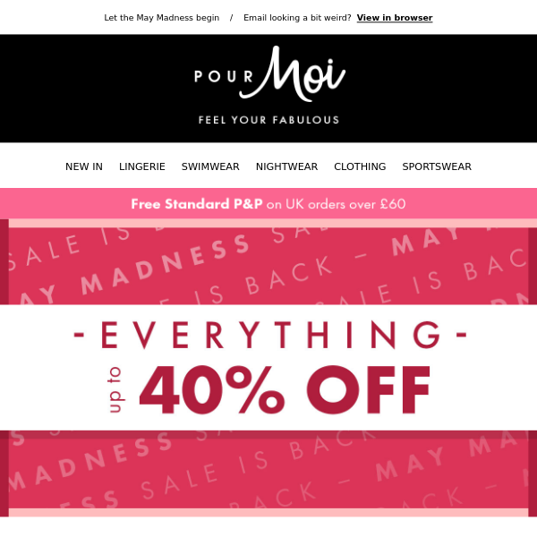 Up to 40% off EVERYTHING!
