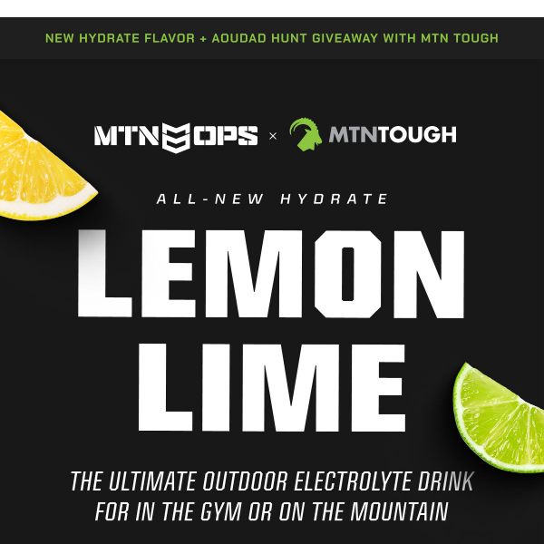 Hydrate Lemon Lime is LIVE!