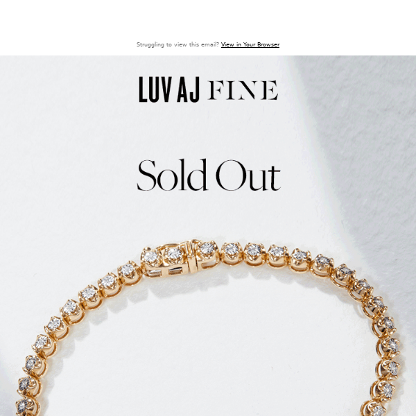 Sold Out Alert: One and Only Tennis Bracelet