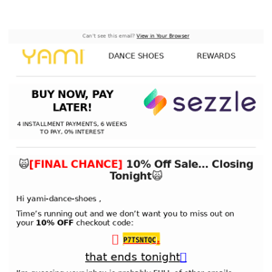 [FINAL CHANCE] 10% Off Sale… Closing Tonight