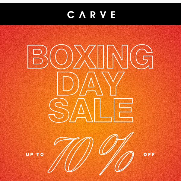 🔥 CARVE BOXING DAY SALE 🔥