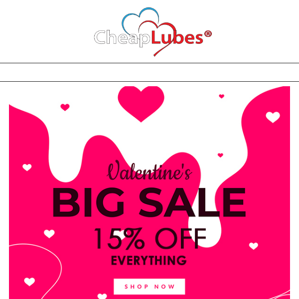 💝CheapLubes Valentine's Day Sale - Get 15% Off Any Size Order or Free Savvy Shopper Shipping on orders over $30 - Ends February 7th