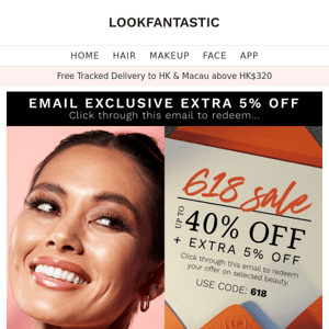 EMAIL EXCLUSIVE: Up To 40% Off + EXTRA 5% Off ✨