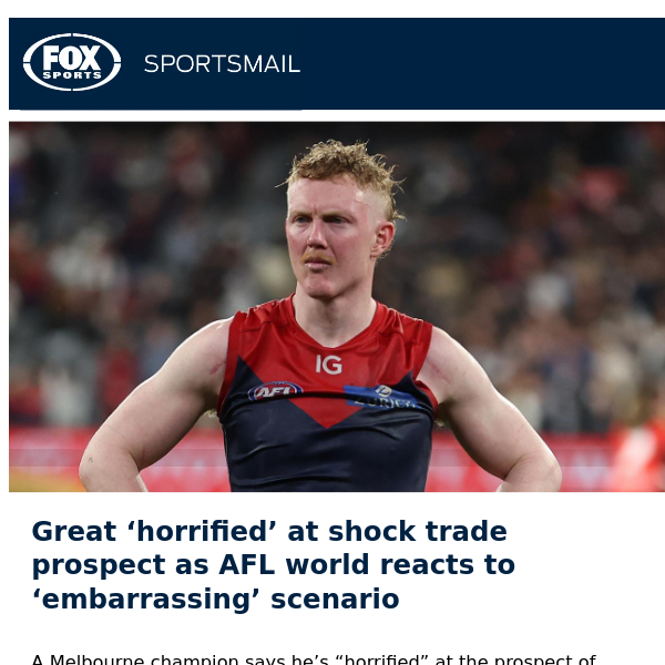 Dees legend left 'horrified' at superstar trade rumour