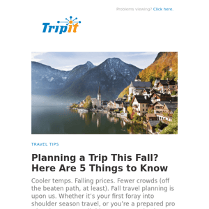 Five Tips for Planning Fall Travel
