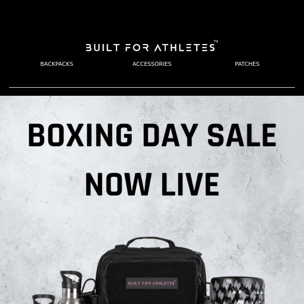 Boxing Day Sale: Now Live.