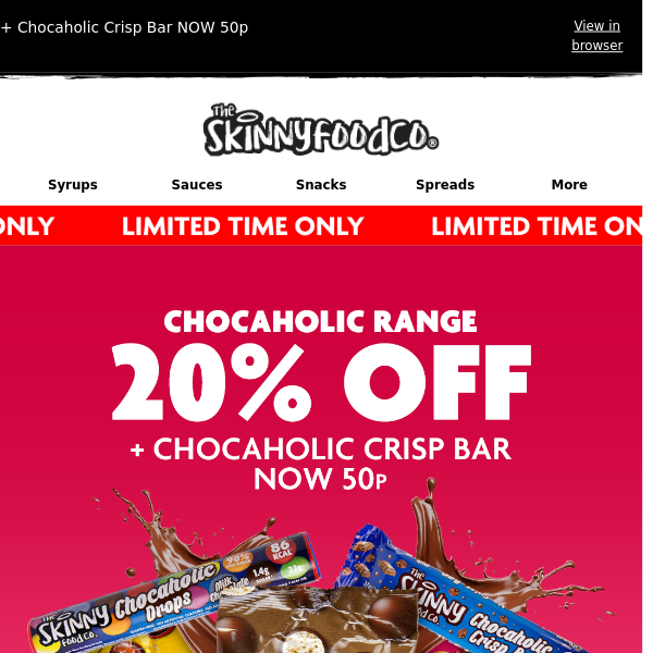 Enjoy 20% Off Chocaholic Range 🚨