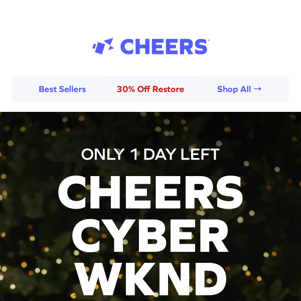 Cyber Wknd Sale: 1 DAY LEFT
